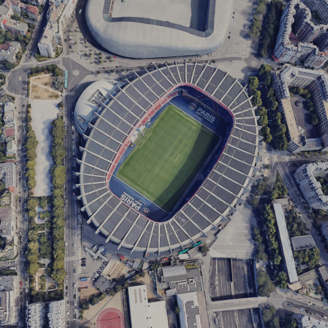 Photogrammetry reconstruction of the Parc des Princes stadium