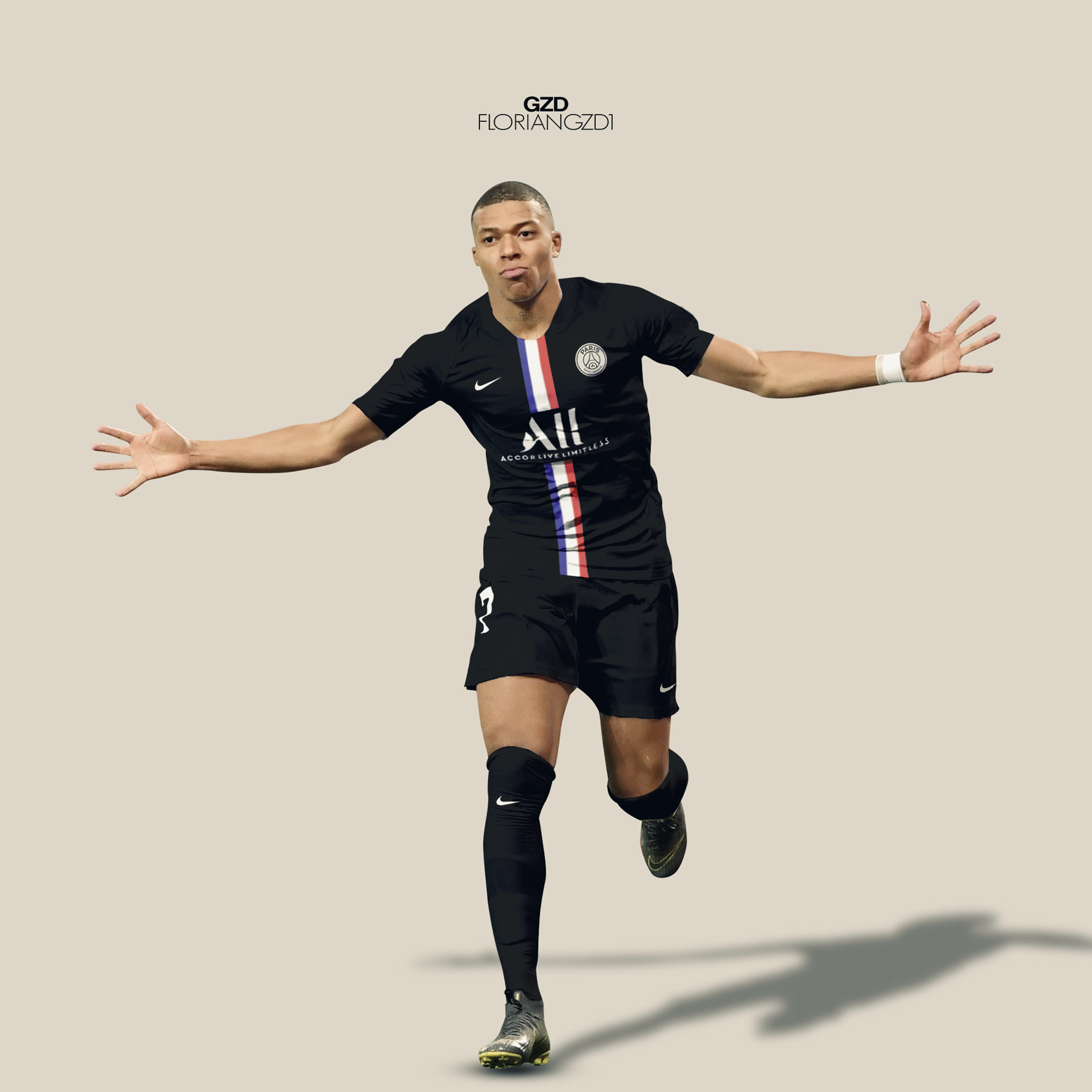 Mbappé-focused PSG kit mockup