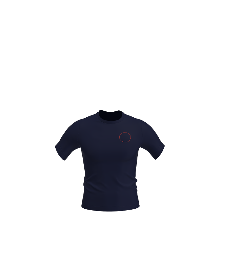 Early jersey mockup with a placeholder crest