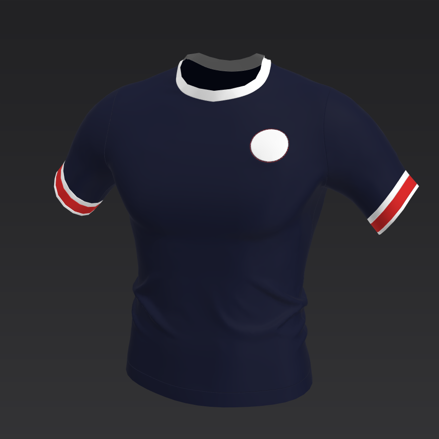 Second mockup pass with collar and cuff trim colors