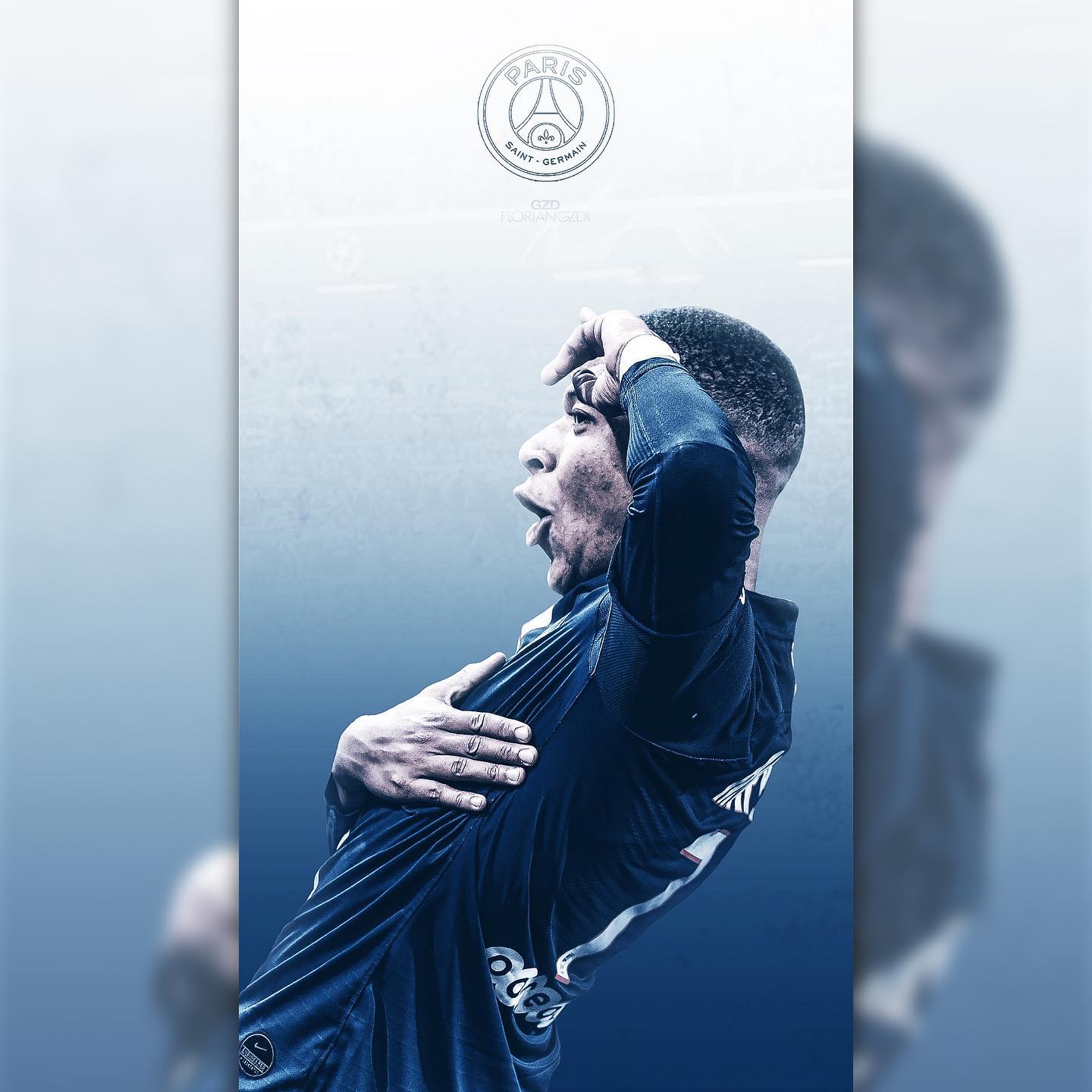 PSG or France football graphic design piece